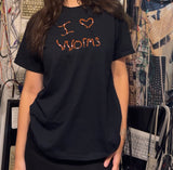 PREORDER Black I Heart Worms Embroidered T-Shirt