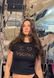 PREORDER Black I Heart Worms Embroidered Baby Tee